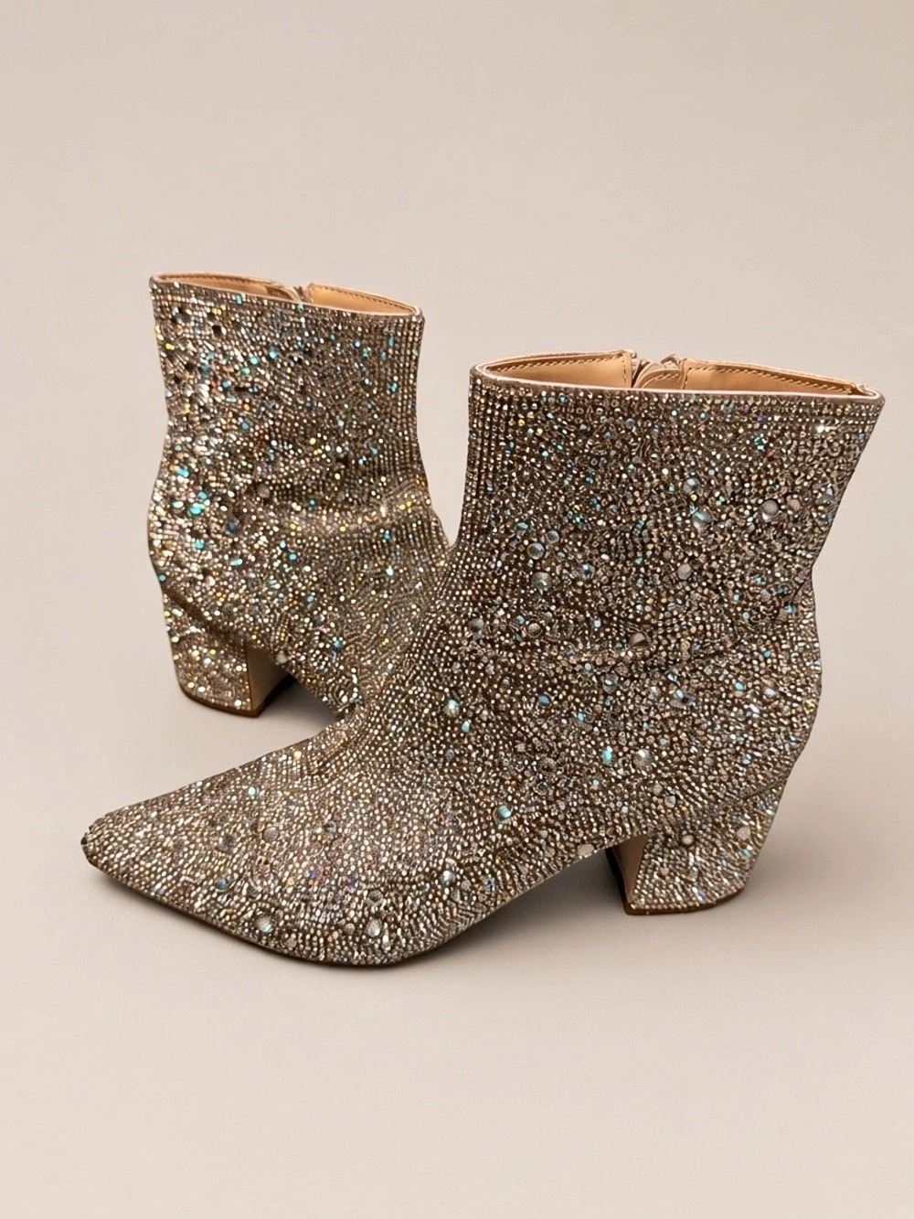Betsey Johnson SB-KYLA Embellished Heeled Ankle Boots US 6.5